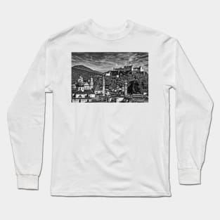 Old town of Salzburg with Hohensalzburg Fortress Long Sleeve T-Shirt